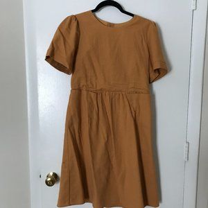 Roolee knee-length linen blend dress